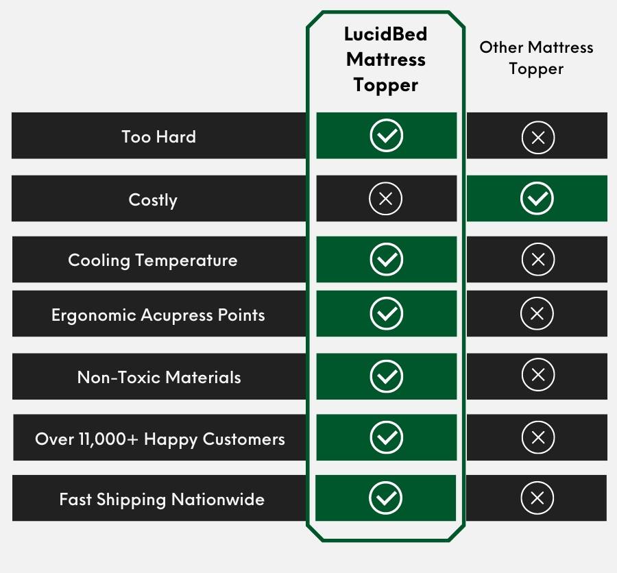 LucidBed™ Mattress Topper Fibromyalgia Relief Home Garden Trends
